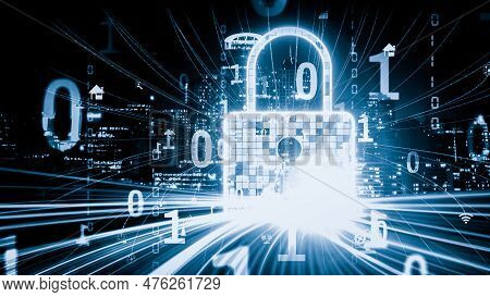 Cyber Security And Online Data Protection With Tacit Secured Encryption Software . Concept Of Smart 