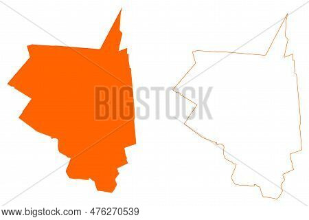 De Bilt Municipality (kingdom Of The Netherlands, Holland, Utrecht Province) Map Vector Illustration