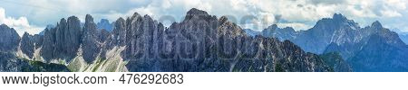 Carnian Alps Mountains, Dolomites Mountains Panoramic View, Italy