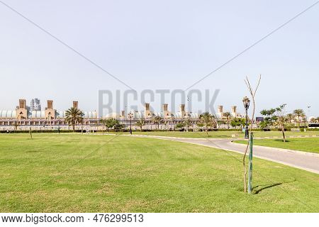 Sharjah, United Arab Emirates, March 17, 2023 : The Al Ittihad Park And Sharjah Central Souq In Shar