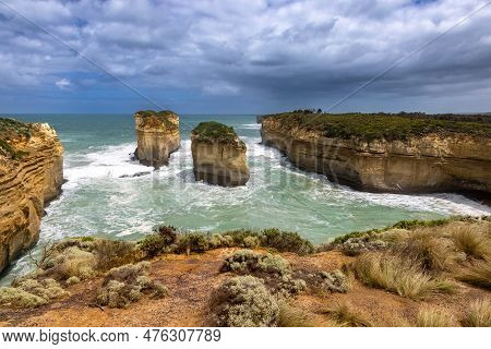 The Tom And Eva Lookout Point At Loch Ard Gorge, So Named For The Only Two Survivors Of A Shipwreck 