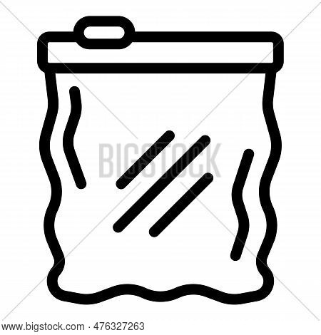 Empty Vacuum Bag Icon Outline Vector. Snack Cook. Snack Cover