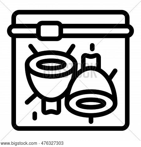 Meat Vacuum Bag Icon Outline Vector. Plastic Food. Cook Vegetable