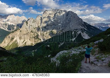 Views Of Slemenova Mountain Trail From Vrsic In Slovenia