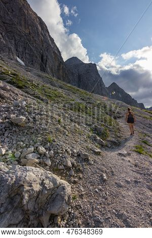Views Of Slemenova Mountain Trail From Vrsic In Slovenia