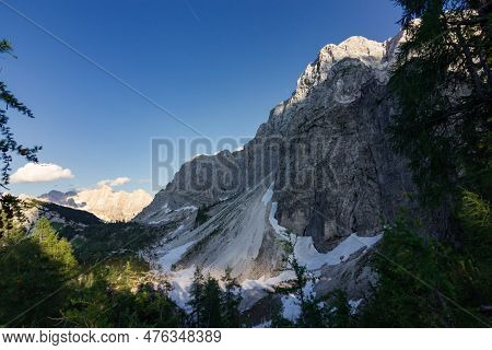 Views Of Slemenova Mountain Trail From Vrsic In Slovenia