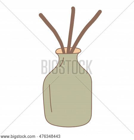 Aroma Diffuser Green Brown Delicious Cozy Atmosphere Hand Drawn Element