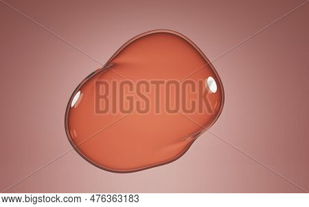 Red Drop Of Water, Wine Or Blood Texture Isolated Droplet. Mockup Of Liquid Drip Of Strawberry, Cran