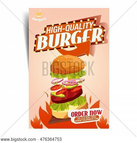 High-quality Burger Flyer Template 01