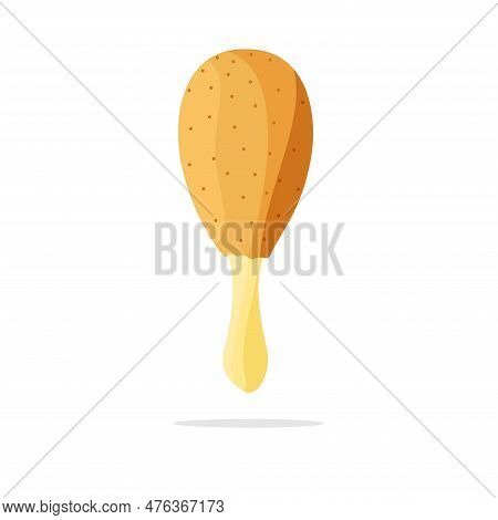 Vector Fried Chicken With Solid Shading And Spots