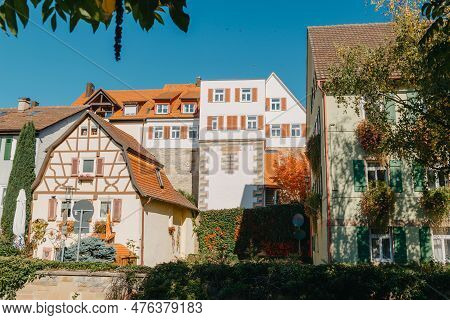 Old National German Town House In Bietigheim-bissingen, Baden-wuerttemberg, Germany, Europe. Old Tow