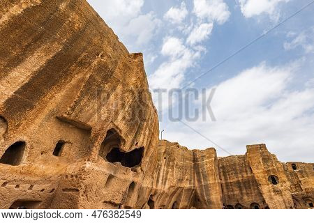Dara Ancient Site And The Rock Tombs Near The City Of Mardin, Turkey. The View Of Archaeological Sit