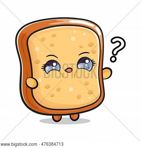 Toast Question Mark Cute Funny Toast Vector & Photo (Free Trial) | Bigstock