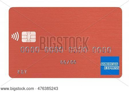American Express Credit  Debit Card Closeup For Design Purpose