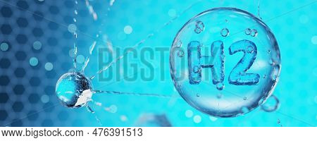 Images Of Hydrogen. Concept Of A Hydrogen Fuel Cell. Hydrogen As An Alternative Energy. Pure Hydroge