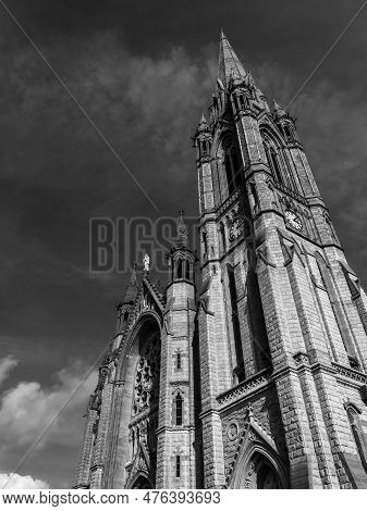 Roman Catholic Cathedral In Ireland, Gothic Style. The Cathedral Church Of St Colman Known As Cobh C