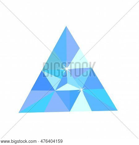 Triangle Gem. Precious Stone Vector Jewels. Vector Illustration.