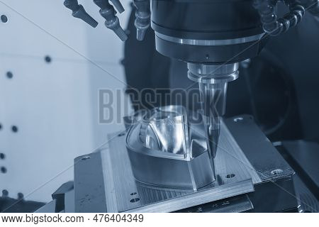The Cnc Milling Machine Cutting Injection Mold Part By Solid Barrel  Tool. The Mold Parts Cutting Pr