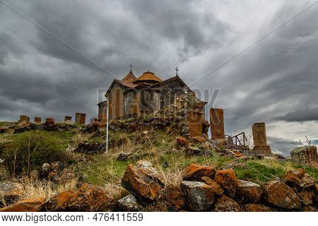 Hayravank Monastery On Coast Of Sevan Lake In Armenia