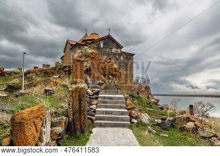 Hayravank Monastery On Coast Of Sevan Lake In Armenia