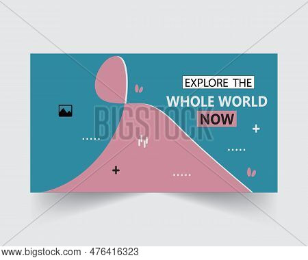 Video Thumbnail Design.travel And Tour Video Thumbnail  Free Vector. Travel You Tube  Cover Video Th