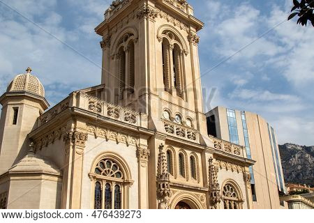 Monaco, Monaco, April 22nd 2023:- St. Charles Church Located On 8 Av. Saint-charles, Monaco