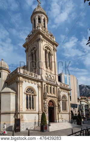 Monaco, Monaco, April 22nd 2023:- St. Charles Church Located On 8 Av. Saint-charles, Monaco