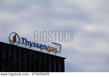 Dortmund, Germany - November 5, 2022: Logo Of Thyssengas On Their Main Office In Dortmund. Thyssen G