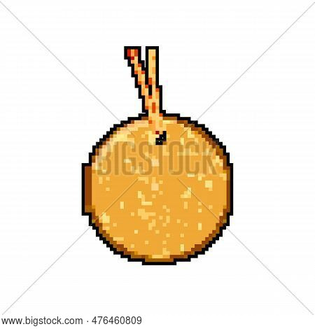 Label Paper Tag Game Pixel Art Retro Vector. Bit Label Paper Tag. Old Vintage Illustration
