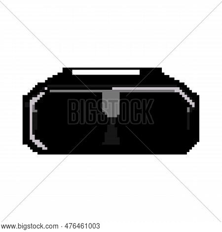 Electronics Partybox Sound Game Pixel Art Retro Vector. Bit Audio Speaker, Stereo Power Electronics 