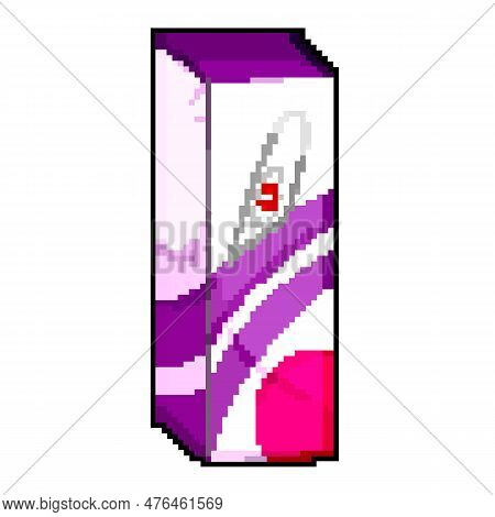 Woman Pregnant Test Game Pixel Art Retro Vector. Bit Woman Pregnant Test. Old Vintage Illustration
