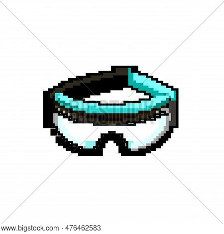 Work Safety Glasses Game Pixel Art Retro Vector. Bit Work Safety Glasses. Old Vintage Illustration