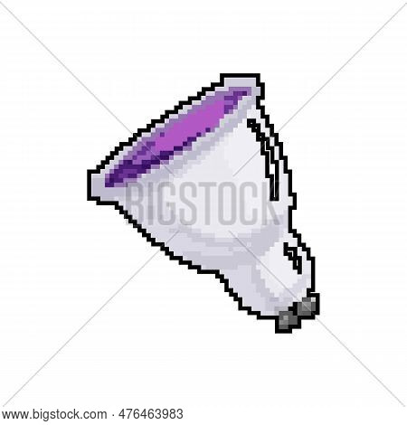 Lamp Smart Light Bulb Game Pixel Art Retro Vector. Bit Lamp Smart Light Bulb. Old Vintage Illustrati