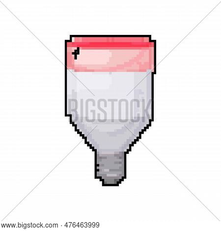 Wireless Smart Light Bulb Game Pixel Art Retro Vector. Bit Wireless Smart Light Bulb. Old Vintage Il