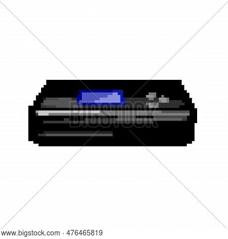 Bag Food Vacuum Sealer Game Pixel Art Retro Vector. Bit Bag Food Vacuum Sealer. Old Vintage Illustra