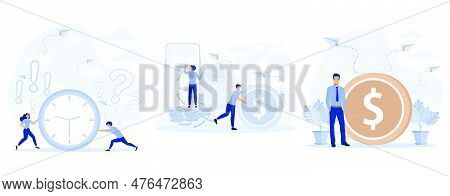 Rational Time Management, Money Transfer Online And Financial Operations In E-banking Via Mobile Pho