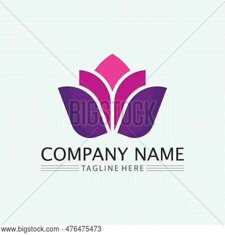 Flower Logo. The Circular Logo. Logo Of The Flower. Stylized Flower. Petals. Simple Logo. The Brand