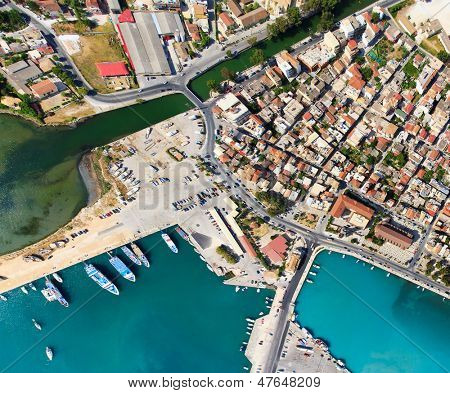 Vista aerea sull'isola di Zante Grecia