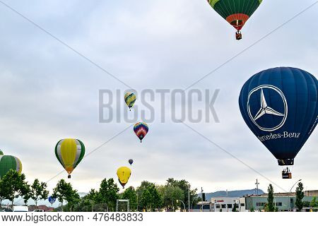 Igualada, Barcelona, July 07 De 2022. 26th European Balloons Festival. Concentration Of Hot Air Ball