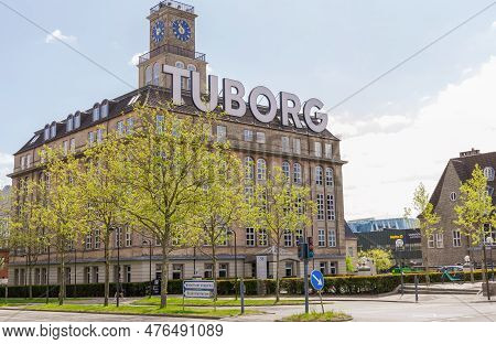 Tuborg Brewery Building In Copenhagen. Danish Brewing Company. Copenhagen, Denmark - May 18, 2023.