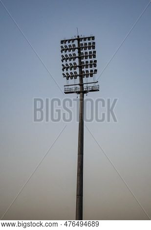 Cricket Stadium Flood Lights Poles At Delhi, India, Cricket Stadium Lights