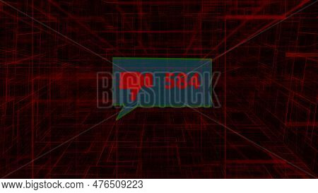 Dislike Icons On Si-fi Technology Background For Social Media Illustration Background.
