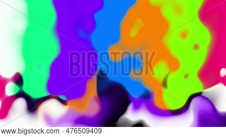 Abstract Glitched Background With Ripples And Corrugation. Pastel Pearly Texture.