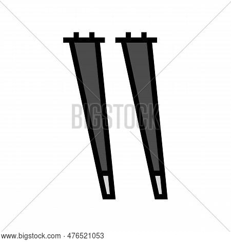 Table Leg Hardware Furniture Fitting Color Icon Vector. Table Leg Hardware Furniture Fitting Sign. I