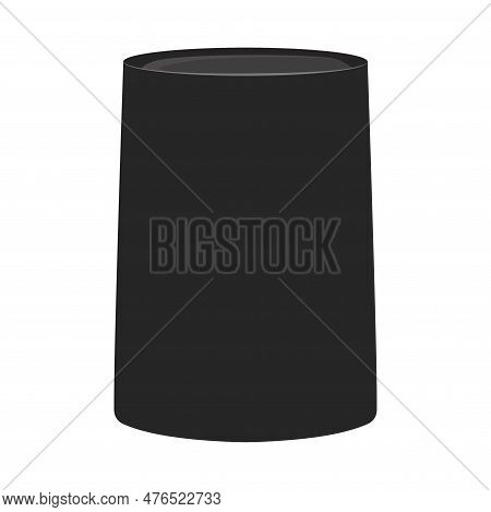 Vector Illustration Of Kopiah Or Peci Isolated On White Background, Islamic Long Black Cap