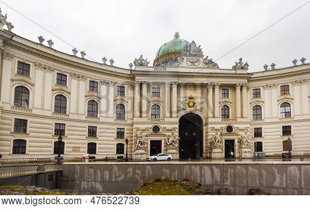 Entrance To The Hofburg Imperial Palace In Vienna, Michaelertor, Austria. May 2023