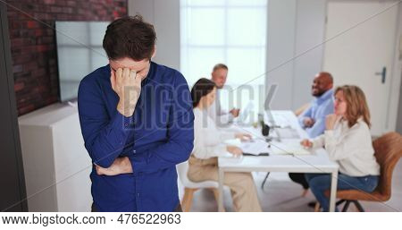 Mobbing And Bullying In Office. Difficult Business Workplace