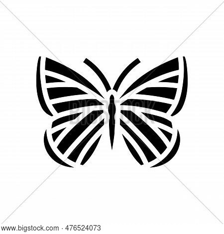 Spring Azure Insect Glyph Icon Vector. Spring Azure Insect Sign. Isolated Symbol Illustration