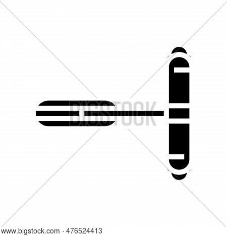 Door Closer Hardware Furniture Fitting Glyph Icon Vector. Door Closer Hardware Furniture Fitting Sig