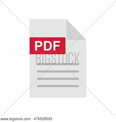 Pdf File Icon. Business Document. Editable Vector.